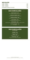 Carte et menu de Le Marco Polo à Quimperle — Coupes glacées