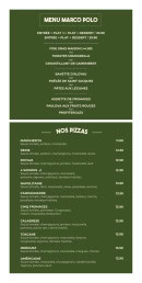 Carte et menu de Le Marco Polo à Quimperle — Pizzas...