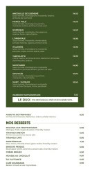 Carte et menu de Le Marco Polo à Quimperle — Desserts...