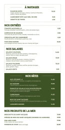 Carte et menu de Le Marco Polo à Quimperle — Entrees, salades...