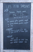 Carte et menu de Les Penn Sardines à Moelan sur Mer — L'ardoise