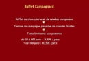 Menu Thierry Gastronomie - Le buffet campagnard