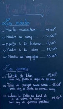 Menu AR cafe - Exemple de menu
