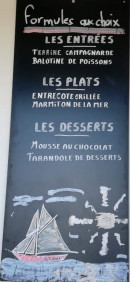 Carte et menu de La Voilerie à Camaret sur Mer — Les formules