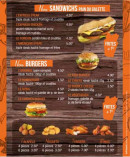 Menu Mord L'express - Sandwiches, burgers, nuggets,...