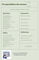 Carte et menu de L'Auberge Du Poney Qui Tousse à Treffiagat — Proposition de menu