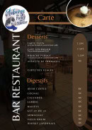 Carte et menu de L'Auberge Du Poney Qui Tousse à Treffiagat — Les desserts et digestifs