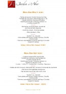 Carte et menu de Le Jardin de l'Aber à Breles — Les menus suite