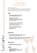 Carte et menu de L'Abéric à Ploudalmezeau — La carte