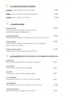 Carte et menu de Le bistro des moulins à Plouvien — Les carpaccios, de boeuf, salades et bruschettas
