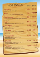 Menu Le poons - Les pizzas