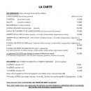 Menu L'Amiral - Crustacés et huîtres