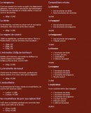 Menu L'Ancre - Les viandes