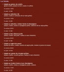 Menu L'Ancre - Les salades