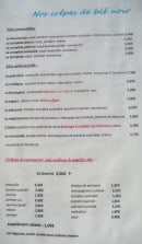 Menu La crêperie la concarne - Crêpe de blé noir