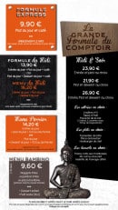 Menu Le Comptoir - Les menus