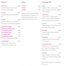 Menu Le pourquoi pas - Les desserts