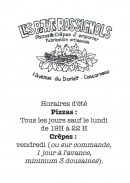 Menu Les petits rossignols - Carte et menu Les petits rossignols Concarneau