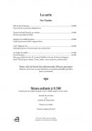 Menu Les Sables Blancs - Les viandes, menu enfant 