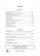 Menu Les Sables Blancs - Les entrées, poissons