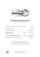 Menu Les Sables Blancs - Les homards