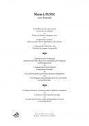 Menu Les Sables Blancs - Le menu à 39.50€
