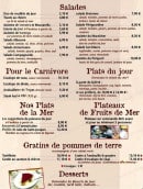Carte et menu de Le Moulin du Grand Poulguin à Pont Aven — Les salades, les viandes, les plats, les plateaux...