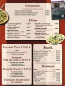 Carte et menu de Le Moulin du Grand Poulguin à Pont Aven — Les carpaccios, les pâtes, les formules