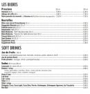 Menu L'alhambra - Les bières et soft drinks