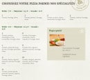 Menu Bon A' Pizza - Les pizzas