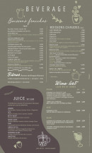 Menu Farmers Organic - Boissons et bières,...