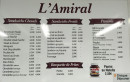 Menu L'amiral - La carte