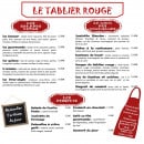 Menu Le Tablier Rouge - Les salades repas, coin gourmands et desserts