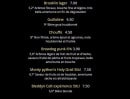 Menu London Tavern - Brooklin lager, guillotine, chouffe,...