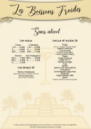 Menu Mésopota'Nîmes - Les boissons froides