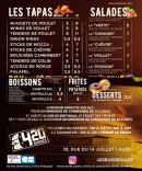 Menu 420 Burger - Les tapas, salades et boissons, ...