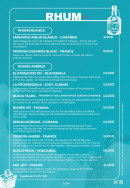 Menu Dei Sapori - Les rhums