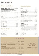 Menu Trattoria Del Gusto - Les boissons et vins