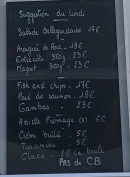 Menu La Petite Cantine - Les suggestions