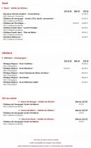 Menu Le Braconnier - Vins suite 