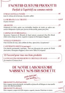 Menu La Fontaine Dei Sapori - Les entrées