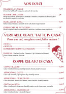 Menu La Fontaine Dei Sapori - Les desserts et glaces
