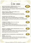 Menu La Fontaine Dei Sapori - Les vins rouges
