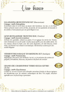 Menu La Fontaine Dei Sapori - Les vins blancs