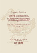 Menu Le Dodo Blanc Avignon - Les informations