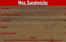 Menu Le Bayou - Les sandwiches