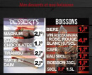 Menu Pizz''burger - Les desserts et boissons