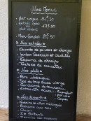 Carte et menu de La Guinguette du Grand Tournant à Peyremale — Exemple de menu