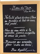 Menu C'la vie - Exemple de menu