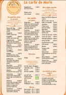 Menu Bulle de Crêpes - La carte